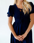 Tybald Bow Detail Midi Dress