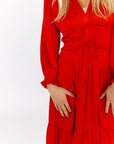 Cameron Rouched Midi Length Dress
