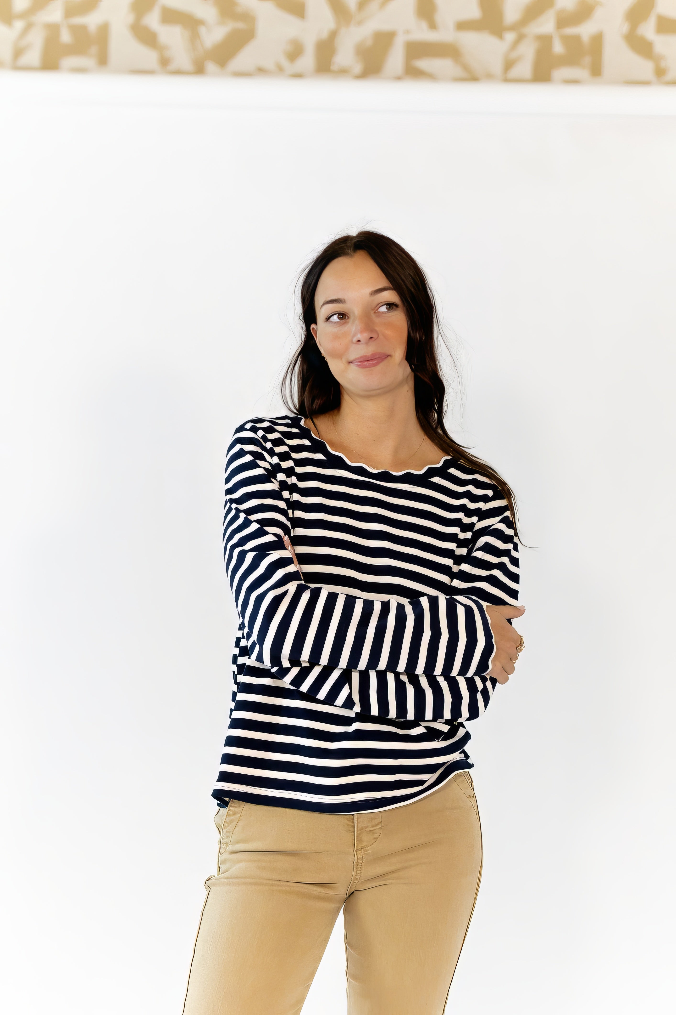 Laudine Scallop Detail Top