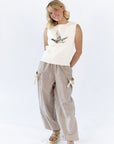 Milene Bow Detail Pants · Taupe
