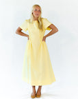Lemon Drop Smocked Side Dress