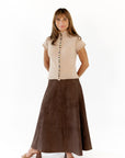 Phoebe Mixed Button Top