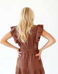 Alma Ruffle Sleeve Midi