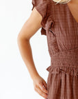 Alma Ruffle Sleeve Midi