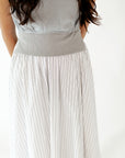 Gwen Mixed Media Striped Dress