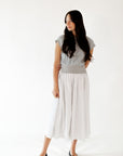 Gwen Mixed Media Striped Dress