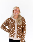 Elara Fawn Print Cardigan