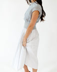 Gwen Mixed Media Striped Dress