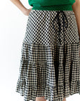 Finn Gingham Knee Length Skirt