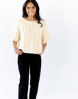 Rosette Cable Knit Top