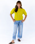 Anessa Pointelle Shirt · Lime