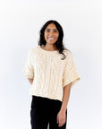 Rosette Cable Knit Top