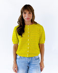 Anessa Pointelle Shirt · Lime