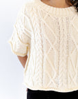 Rosette Cable Knit Top