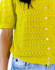 Anessa Pointelle Shirt · Lime