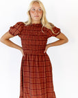 Joey Plaid Smocked Dress