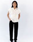 Dora Linen Pleated Top ⭐︎ Restocked