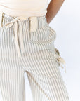 Milene Bow Detail Pants · Cream