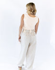 Milene Bow Detail Pants · Cream