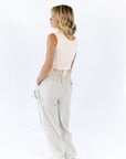 Milene Bow Detail Pants · Cream