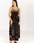 Iman Velvet Tiered Maxi