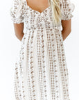 Amalia Floral Striped Dress