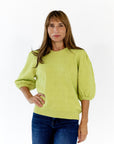 Vail Pom Pom Knit Top · Matcha