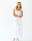 Tybald Bow Print Midi Dress