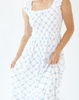 Tybald Bow Print Midi Dress