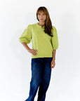 Vail Pom Pom Knit Top · Matcha