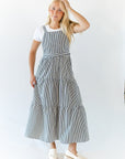Felina Striped Overall Dress