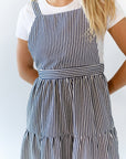 Felina Striped Overall Dress