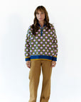 Wilkey Mosaic Half-Zip · Navy