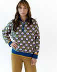 Wilkey Mosaic Half-Zip · Navy