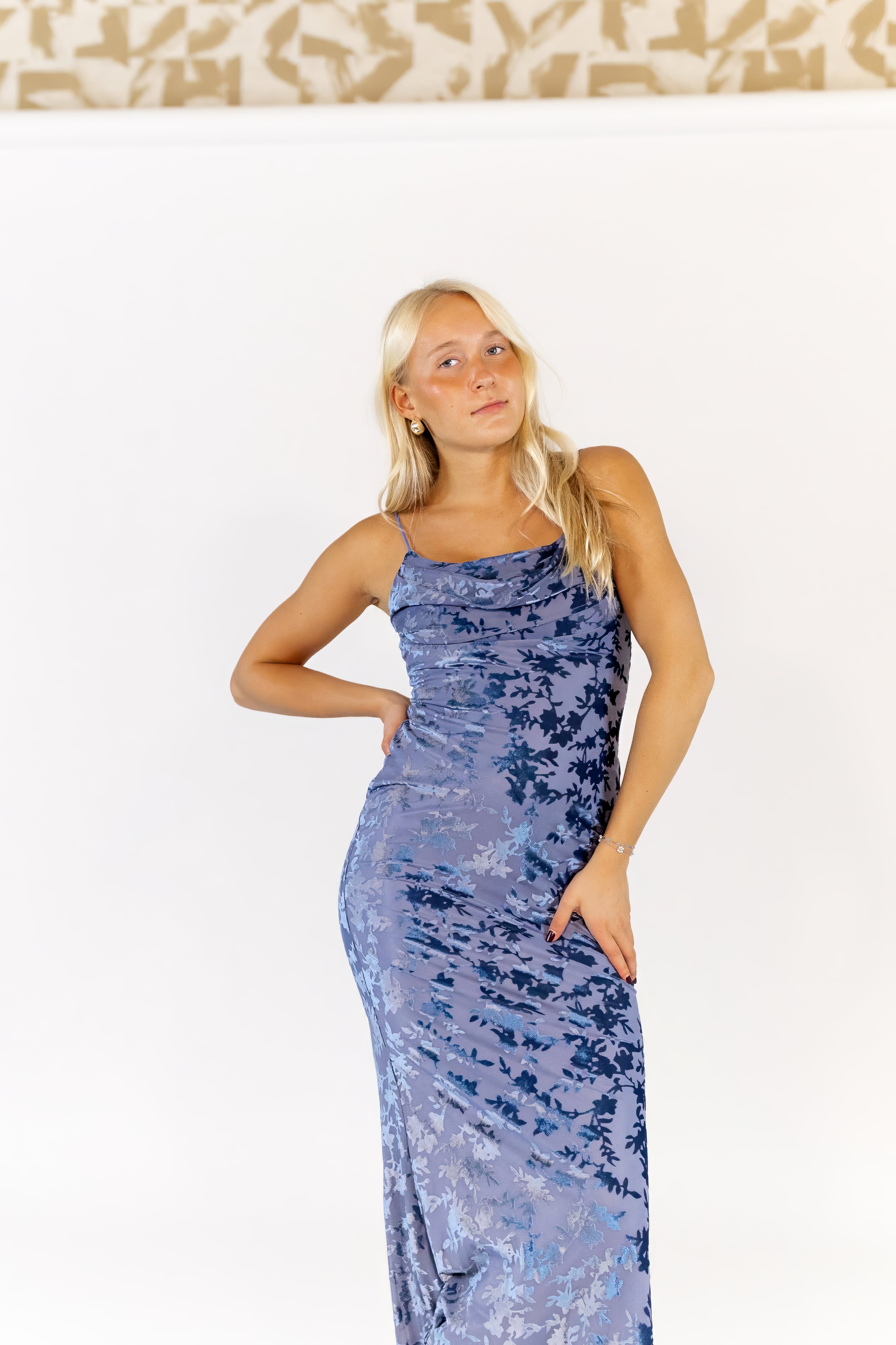 floral velvet maxi dress Kamilla Floral Velvet Maxi
