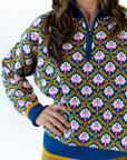 Wilkey Mosaic Half-Zip · Navy