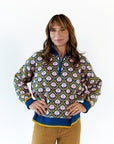 Wilkey Mosaic Half-Zip · Navy
