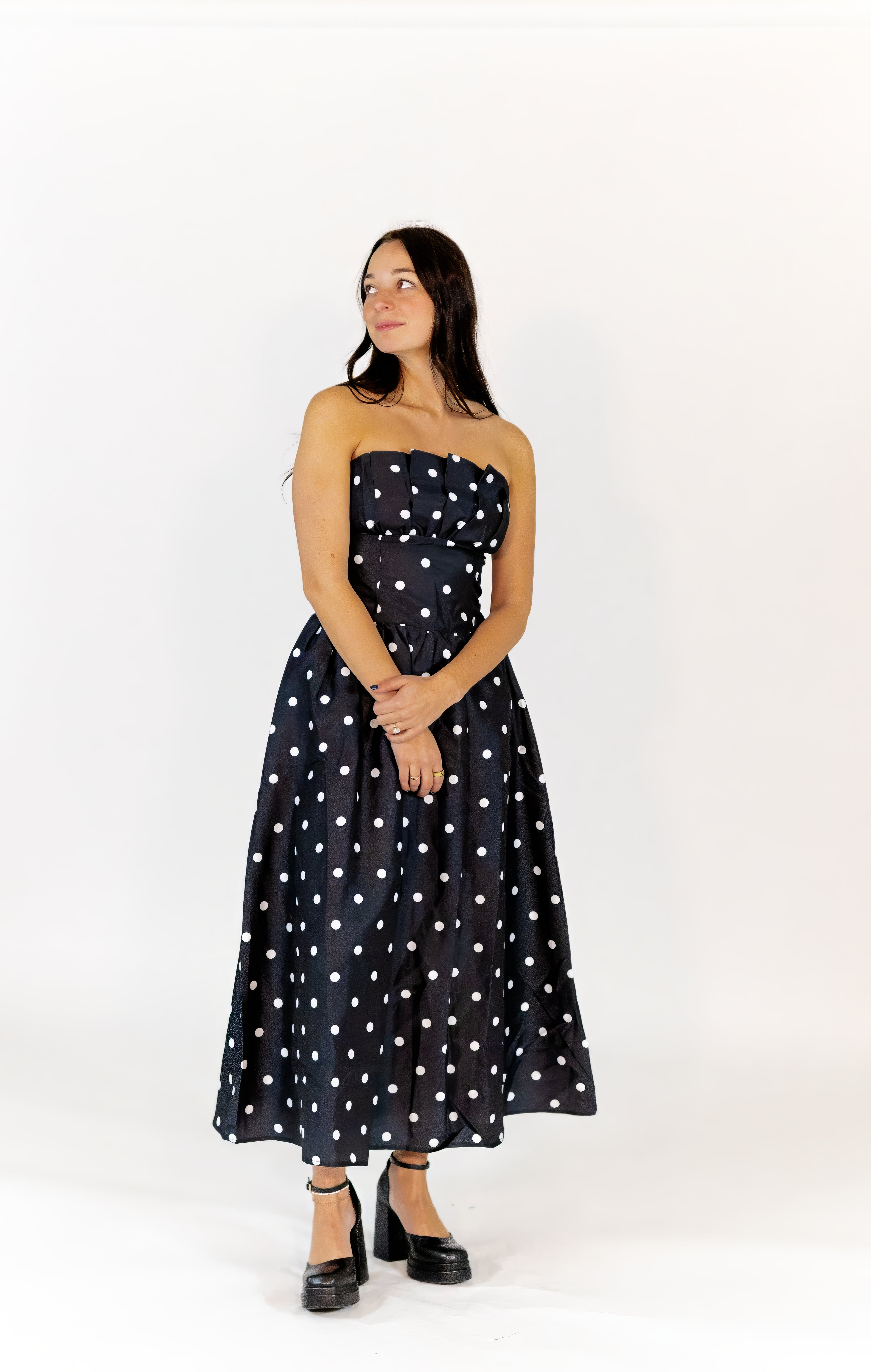 formal polka dot dress Jodie Polka Dot Chiffon Mermaid Formal Dress