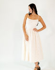 Myriam Eyelet Lace Midi Dress