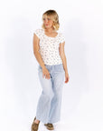 Miller Pointelle Floral Tee
