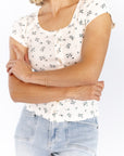 Miller Pointelle Floral Tee