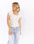 Miller Pointelle Floral Tee