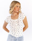 Miller Pointelle Floral Tee