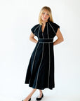 Havana Linen Dress · Black