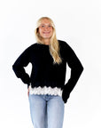 Susana Lace Trim Sweater