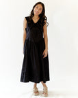 Edith Drop Waist Midi · Black