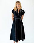 Havana Linen Dress · Black