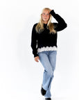 Susana Lace Trim Sweater