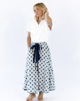 Jenson Polka Dot Tie Skirt · Blue