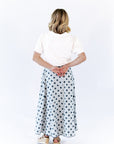 Jenson Polka Dot Tie Skirt · Blue